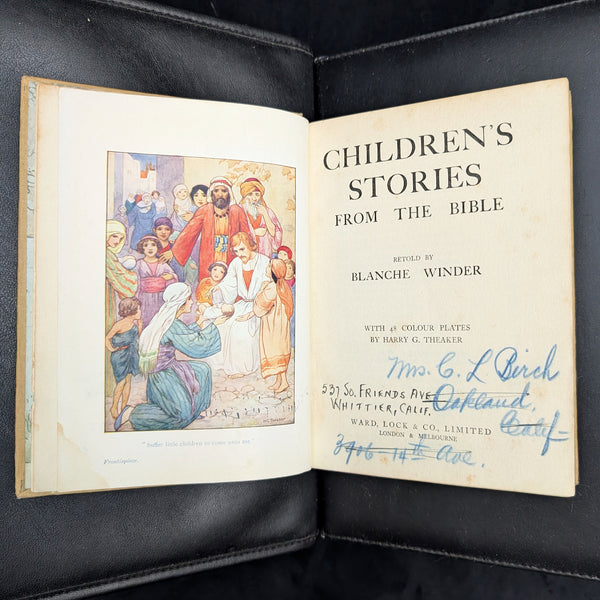 Children's Stories From The Bible (48 Colour Plates), Circa 1920 🇬🇧👶📖