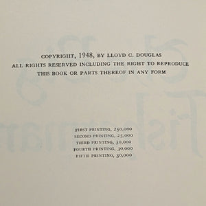 The Big Fisherman by Lloyd C. Douglas (FIFTH PRINTING), 1948 🎣📜✝️