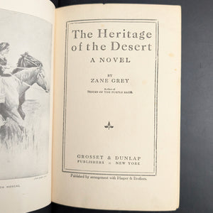 The Heritage of the Desert by Zane Grey (Early Reprint), Circa 1915 🏜️🐴📜