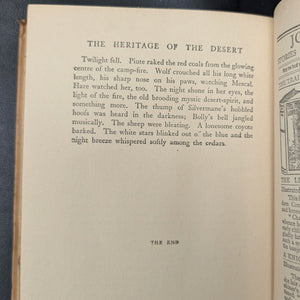 The Heritage of the Desert by Zane Grey (Early Reprint), Circa 1915 🏜️🐴📜