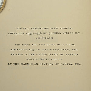 The Nile: The Life-Story of a River by Emil Ludwig (FIRST ENGLISH EDITION), 1937 🌊📜🗺️