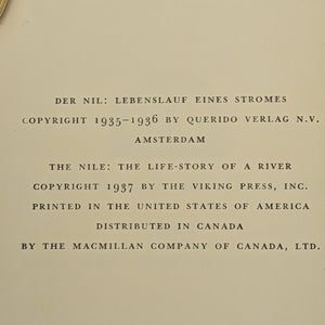 The Nile: The Life-Story of a River by Emil Ludwig (FIRST ENGLISH EDITION), 1937 🌊📜🗺️