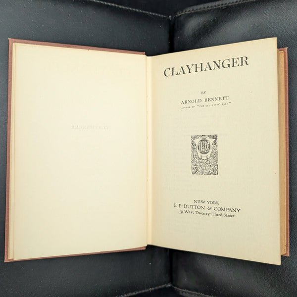 Clayhanger by Arnold Bennett (FIRST AMERICAN EDITION), 1910 🇬🇧✍️🎄