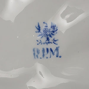 KPM Berlin Porcelain Serving Dish – Hand-Painted Pink Roses, Scalloped Leaf Form (Germany), c. 1960 🍽️🌸👑