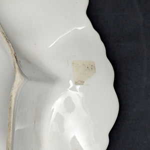 KPM Berlin Porcelain Serving Dish – Hand-Painted Pink Roses, Scalloped Leaf Form (Germany), c. 1960 🍽️🌸👑