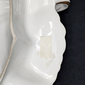 KPM Berlin Porcelain Serving Dish – Hand-Painted Pink Roses, Scalloped Leaf Form (Germany), c. 1960 🍽️🌸👑