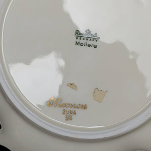 Antique Rosenthal Serving Set – Molière Moosrose Pattern, Perforated Gilt Plates (Germany), c. 1930 🌹👑🇩🇪