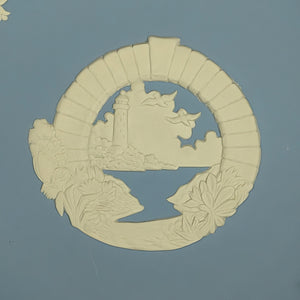 Wedgwood Jasperware Plate – "Lighthouse Arch" Motif, Signed Master Potter Inscription (England), c. 2004 ⚓️💎🇬🇧