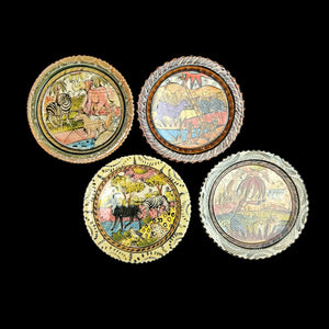 Hand-Painted Zimbabwean Safari Plates – Penzo Pottery, Signed by Artists (c. 2007) 🐘🎨🇿🇼