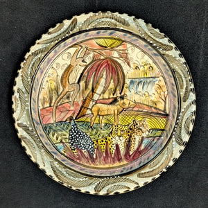 Hand-Painted Zimbabwean Safari Plates – Penzo Pottery, Signed by Artists (c. 2007) 🐘🎨🇿🇼