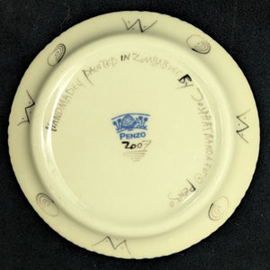 Hand-Painted Zimbabwean Safari Plates – Penzo Pottery, Signed by Artists (c. 2007) 🐘🎨🇿🇼