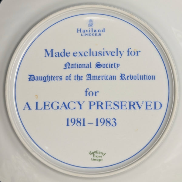 Hand-Painted Commemorative Plate Set – Haviland Limoges for D.A.R. "A Legacy Preserved" (c. 1982) 🌸⚜️🇫🇷