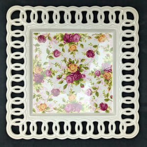 Royal Albert Pierced Platter – Old Country Roses, Perforated Edge (2002 Giftware), c. 2002 🌹👑