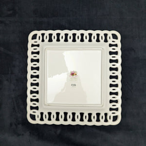 Royal Albert Pierced Platter – Old Country Roses, Perforated Edge (2002 Giftware), c. 2002 🌹👑
