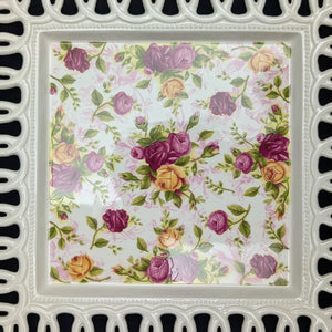 Royal Albert Pierced Platter – Old Country Roses, Perforated Edge (2002 Giftware), c. 2002 🌹👑