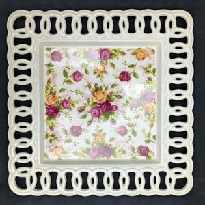Royal Albert Pierced Platter – Old Country Roses, Perforated Edge (2002 Giftware), c. 2002 🌹👑
