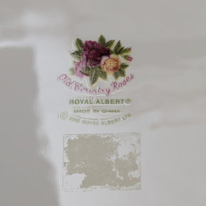 Royal Albert Oval Platter – Old Country Roses, Perforated Edge (2002 Giftware) 🌹👑