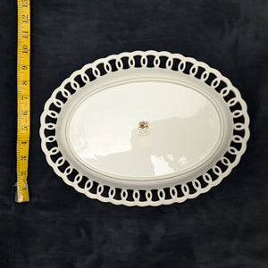 Royal Albert Oval Platter – Old Country Roses, Perforated Edge (2002 Giftware) 🌹👑