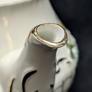 Ellgreave Genuine Ironstone Teapot by Wood & Sons (Mid-Century Modern Floral Grid), Circa 1950s 🇬🇧☕️⚜️