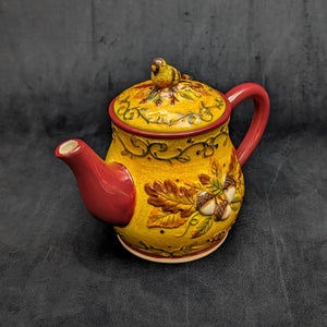Bella Casa by Ganz Figural Bird Teapot (Autumn Harvest Ceramic), Circa 2000s 🍂🐦🍁