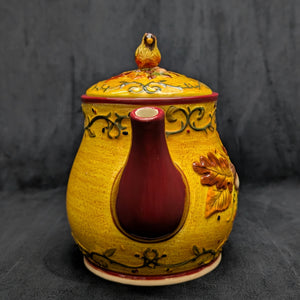 Bella Casa by Ganz Figural Bird Teapot (Autumn Harvest Ceramic), Circa 2000s 🍂🐦🍁