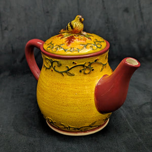 Bella Casa by Ganz Figural Bird Teapot (Autumn Harvest Ceramic), Circa 2000s 🍂🐦🍁