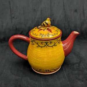 Bella Casa by Ganz Figural Bird Teapot (Autumn Harvest Ceramic), Circa 2000s 🍂🐦🍁