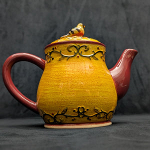 Bella Casa by Ganz Figural Bird Teapot (Autumn Harvest Ceramic), Circa 2000s 🍂🐦🍁