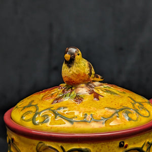 Bella Casa by Ganz Figural Bird Teapot (Autumn Harvest Ceramic), Circa 2000s 🍂🐦🍁