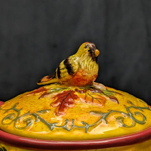 Bella Casa by Ganz Figural Bird Teapot (Autumn Harvest Ceramic), Circa 2000s 🍂🐦🍁