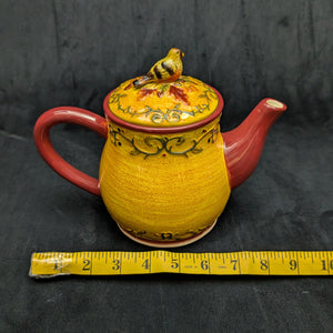 Bella Casa by Ganz Figural Bird Teapot (Autumn Harvest Ceramic), Circa 2000s 🍂🐦🍁