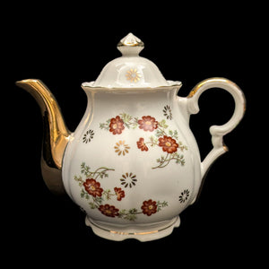 Trimont Ware Miniature Porcelain Teapot (Red Floral and Heavy Gold Gilt), Circa 1950 🇯🇵✨⚜️