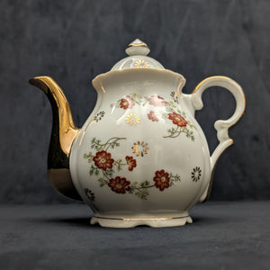 Trimont Ware Miniature Porcelain Teapot (Red Floral and Heavy Gold Gilt), Circa 1950 🇯🇵✨⚜️