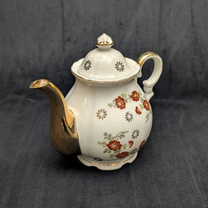 Trimont Ware Miniature Porcelain Teapot (Red Floral and Heavy Gold Gilt), Circa 1950 🇯🇵✨⚜️