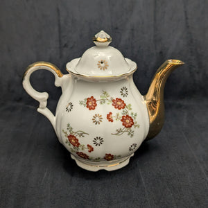 Trimont Ware Miniature Porcelain Teapot (Red Floral and Heavy Gold Gilt), Circa 1950 🇯🇵✨⚜️