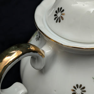 Trimont Ware Miniature Porcelain Teapot (Red Floral and Heavy Gold Gilt), Circa 1950 🇯🇵✨⚜️