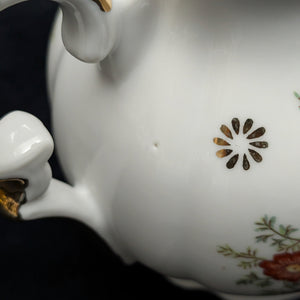 Trimont Ware Miniature Porcelain Teapot (Red Floral and Heavy Gold Gilt), Circa 1950 🇯🇵✨⚜️