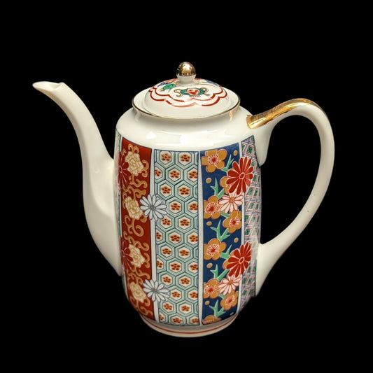 Arita Fine China Imari Reproduction Coffee/Tea Pot (Hand Decorated Porcelain), Circa 1970s 🇯🇵🎨⚜️