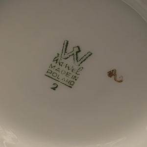 Wawel Fine Porcelain Teapot (Pink Rose Swag and Rococo Revival Molded Body), Circa 1970s 🇵🇱🌹⚜️