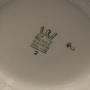 Wawel Fine Porcelain Teapot (Pink Rose Swag and Rococo Revival Molded Body), Circa 1970s 🇵🇱🌹⚜️