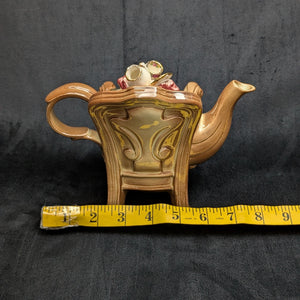 Royal Albert Autumn Chair Figural Teapot by Cardew Design (Old Country Roses Pattern), Circa 1990s 👑🪑🌹