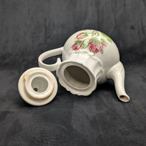 Product Listing: Bareuther Fine Porcelain Teapot (Pink Rose Decal Pattern 143), Bavaria, Circa 1960s 🇩🇪🌹⚜️