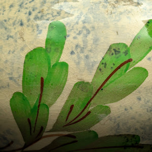 English Earthenware Teapot (Mottled Glaze with Hand-Painted Floral Decal), Circa 1940 🇬🇧🎨🏡