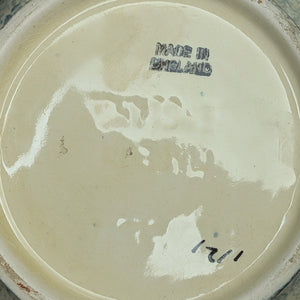 English Earthenware Teapot (Mottled Glaze with Hand-Painted Floral Decal), Circa 1940 🇬🇧🎨🏡