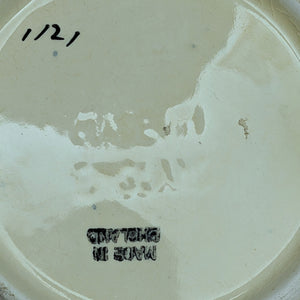 English Earthenware Teapot (Mottled Glaze with Hand-Painted Floral Decal), Circa 1940 🇬🇧🎨🏡