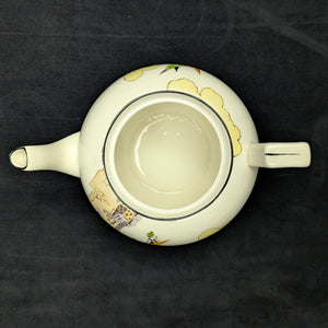 Tams Ware Earthenware Teapot (Venetia Art Deco Sailboat Pattern 1649), Circa 1930s ⛵️🇬🇧🎨