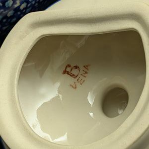 Vena Polish Stoneware Teapot (Hand-Painted Artisan Signature Ewa Baran), Christmas Pattern 🇵🇱🎄💙