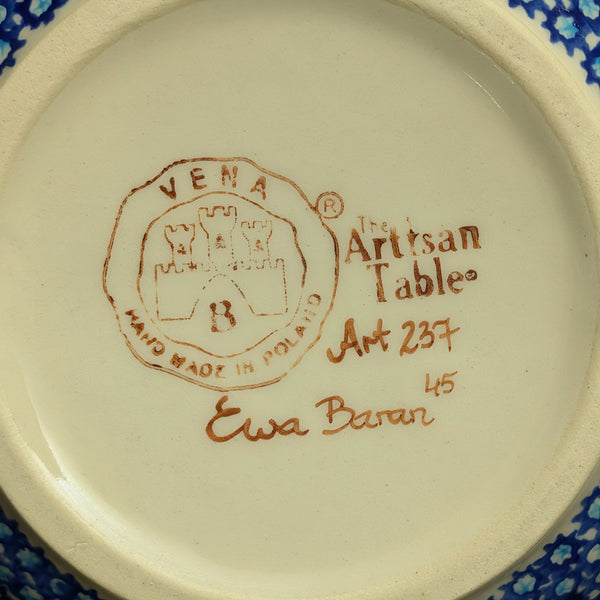 Vena Polish Stoneware Teapot (Hand-Painted Artisan Signature Ewa Baran), Christmas Pattern 🇵🇱🎄💙