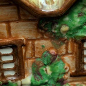 Japanese Figural Cottage Teapot (Thatched Roof and Branch Handle, Attributed Occupied Japan), Circa 1940s 🏡🇯🇵🎨