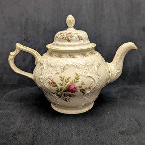 Rosenthal Sanssouci 10 Rosen Four-Piece Tea Service (Molded Rococo Revival Porcelain), Circa 1960s 🇩🇪👑🌹